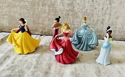 5 Disney Store Glitter Princess Figure Cake Topper Cinderella Mulan Tiana Aurora • £9.99