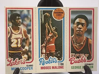 1980-81 Topps Mike Cooper/Moses Malone/George Johnson Los Angeles Lakers/Houston • $5.99