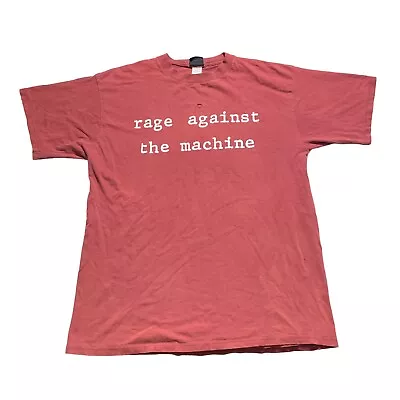 Vintage Rage Against The Machine Shirt Mens XL Red Molotov Cocktail Faded Worn • $179.99