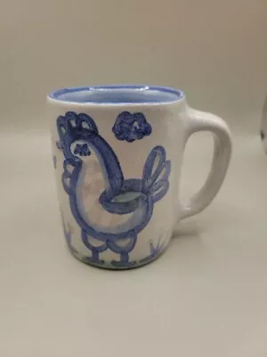 Vintage MA Hadley Pottery Coffee Mug Cup Chicken Rooster • $18