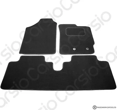 For Toyota Yaris 2006 - 2011 Fully Tailored Black Car Floor Mats Carpets 3pc Set • £13.99