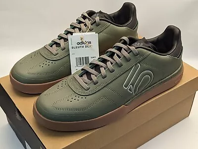 £65 • Buy UK Size 8 Adidas Five Ten Sleuth DLX Green Trainers Leather Sneakers New Men's