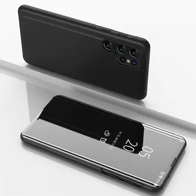 For Samsung S24 S23Plus Ultra S22 S21 S20 S10 LITE S-View Mirror Flip Stand Case • $8.71