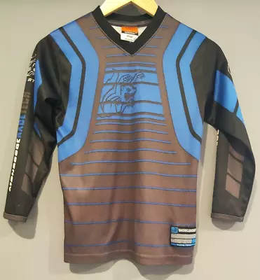 Mongoose Vintage Bmx Jersey Shirt Kids Long Sleeves Blue/Grey/Black Size 8 • $10.50