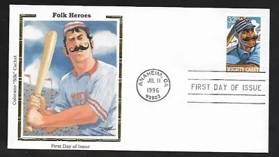 #3083 32c Folk Heroes - Mighty Casey -Colorano  Silk   FDC • $4.45