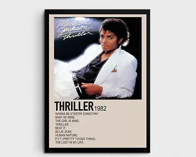 Album Cover Poster Michael Jackson Poster Print Music Gift Unframed Poster 11x17 • $14.90
