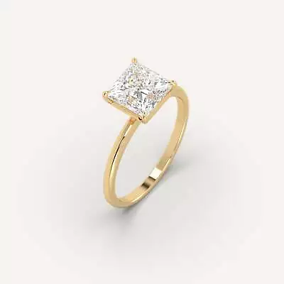 2 Carat Princess Cut Engagement Ring | IGI E/VVS2 Lab Diamond 14k Yellow Gold • $3160