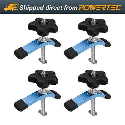 POWERTEC 71389-P2 T-Track Mini Hold-Down Clamp 3-5/8  L X 3/4  Width Set Of 4 • $32.99