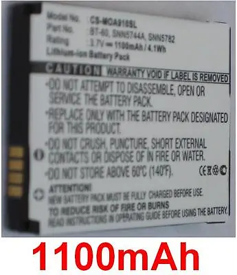 BATTERIE 1100mAh Type BT-60 SNN5744A SNN5782 For Motorola Rokr E1 W181 • $19.58