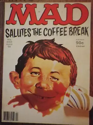 MAD Magazine #222 - Apr 1981 - Coffee Cover - EC Comics - UNFOLDED • $6.36