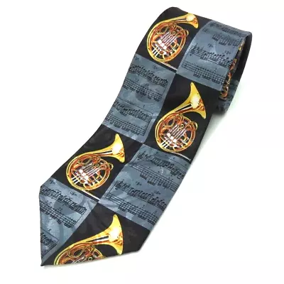 French Horn & Music Notes Steven Harris Men's Tie Necktie 100% Polyester • $12.97