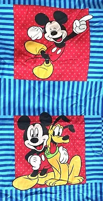 Disney Springs Industries MICKEY & PLUTO Pillow Panels Striped Fabric 44 X 208” • $17.95