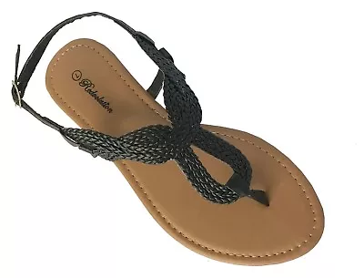 New Women's Roman Gladiator Flat Sandal T-Strap Sandals Clearance Sale--8016 • $10.98