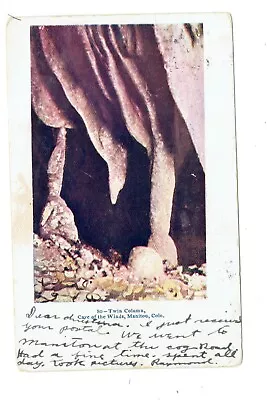 Post Card Vin (1) CO Manitou Twin Column Cave Of The Winds #80 P 8/15/1909 (339 • $5