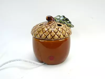 Yankee Candle Fall Décor Acorn Electric Tart Melt Wax Warmer Burner RETIRED Item • £26.38