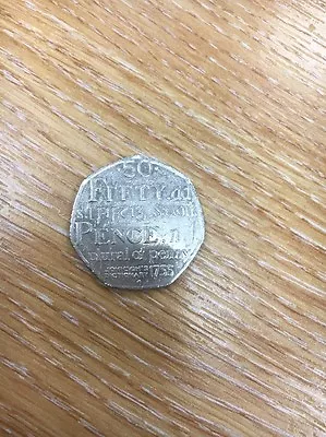 Rare 50p Coin Johnson's Dictionary 1755 Saxon Plural Of Penny 2005 Fifty Pence • £0.50