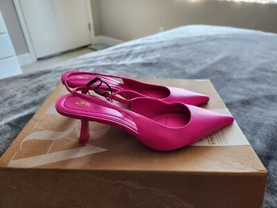 $20 • Buy Zara Basic Collection Heel Shoe Closed Toe Pointed EU 41 US 10 Pink