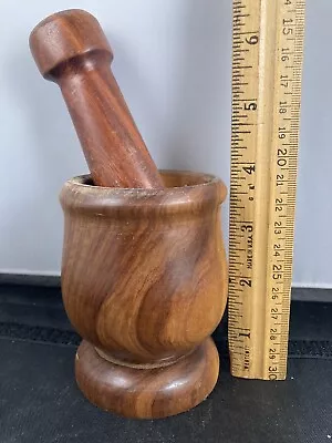 Greek 4” Wooden Mortar And Pestle LQQK 👀 • $19