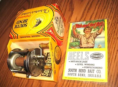 $27.50 • Buy South Bend Reel VGC, In Counter Display Box + Bonus Brochure, Read More Below.