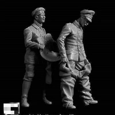 1/32 Resin Figure Model 2 German Air Force Pilots In WW I  Unassembled Unpainted • $15.96