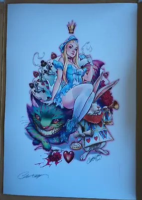 J. SCOTT CAMPBELL ~ ALICE IN WONDERLAND ART PRINT SDCC 2023 SIGNED 13x19 • $79.99