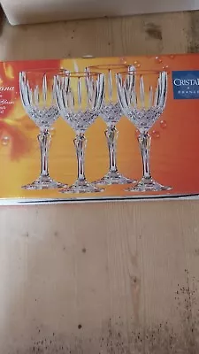 Set Of 4 Cristal De France Nirvana 24 Cl Quality Lead Crystal Red Wine Glasses. • £8.99