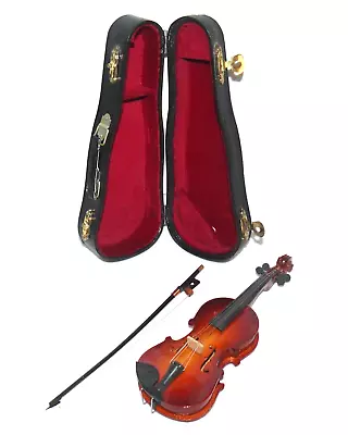 Miniature 6  Wind Up Musical Violin The Theme From Canon W/ Case & Bow • $26.93