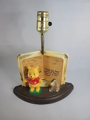 Rare Vintage Disney Winnie The Pooh Lamp Nursery With Eeyore! WORKS! • $42.99