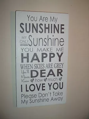 YOU ARE MY SUNSHINE Plaque Shabby Vintage Chic Sign Large 12x6 Christmas Gift • £10.99