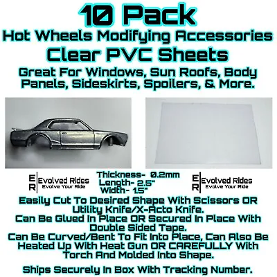 DIY Windshield Kit 10Pc 2.5 X1.5  | Hot Wheels & Matchbox & 1/64 Scale Custom • $7.99