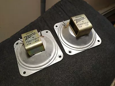 Vtg. Zenith 49D782 Tweeters Speakers From Console - 16 Ohm. Nice Pair! • $17.85