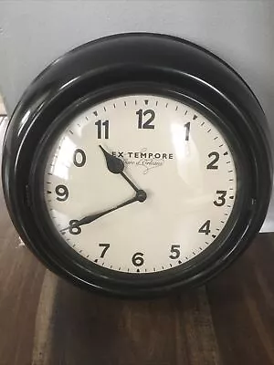 Ex Tempore Restoration Hardware 14  Oil Rubbed Train Clock Working Railroad Meta • £137.29