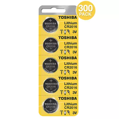 Toshiba CR2016 3V Lithium Coin Cell Battery (300 Batteries) • $113.99