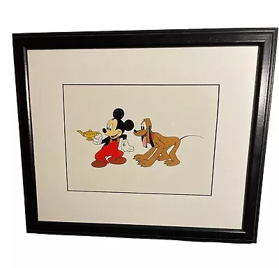 Disney Mickey And Pluto Magic Lamp Animation Print Framed  Pluto's Dream House  • $12