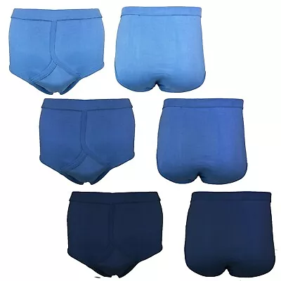 3 X Mens Y Fronts Interlock Cotton Briefs Underpants Slips Pants Underwear M-5XL • £6.89