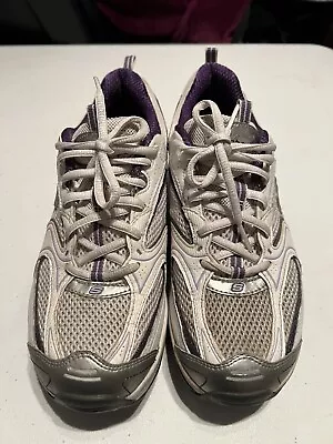 Skechers Shape Ups XF Accelerators Walking Shoes White 12320 Lace Up Womens Sz 9 • $24.95