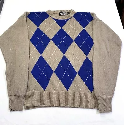 Vintage VanCort Men’s Argyle Sweater Size XL • $19.50