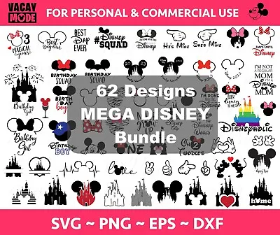 62 Designs MEGA Disneyy Trip SVG Bundle Family Vacation 2022 SVG Magicland SVG • $1.25