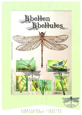 [FDS493] Belgium FDS 2018-15 Dragonflies First Day Sheet SUPERB • $6.25