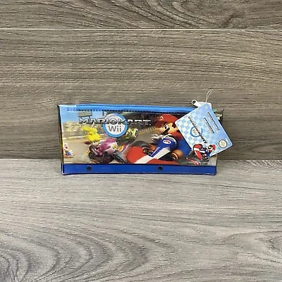 Mario Kart Wii Pencil Case Pen Pouch Zippered Binder Storage Bag Nintendo New • $19.99