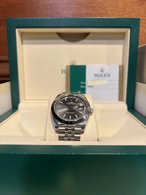 $9495 • Buy Rolex Datejust Rhodium Dial Men's Jubilee Bracelet 41mm Watch - 126300