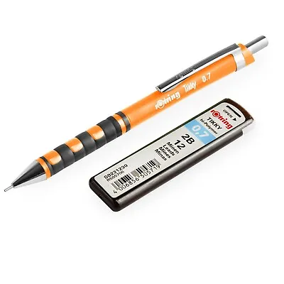 £3.99 • Buy Rotring Tikky Mechanical Pencil - 0.7mm 2B - Neon Orange Barrel + 12 Leads 