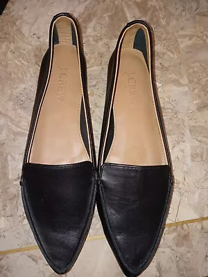 J.Crew Shoes Leather Loafers Color Black Sz 5.5 • $35.99