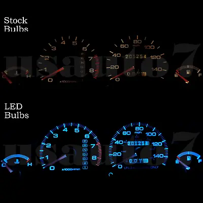 Dash Instrument Cluster Gauge AQUA BLUE LEDs LIGHTS KIT Fits 90-93 Acura Integra • $11.99