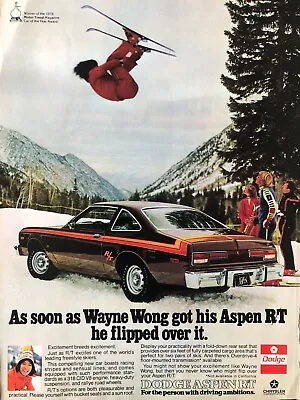 Vintage 1976 Dodge Aspen R/T Original Color Ad • $5.35