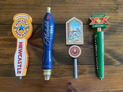 Draft Beer Tap Handle Lot Of  4 Michelob Ultra Fat Tire  Newcastle Dos Equis • $30