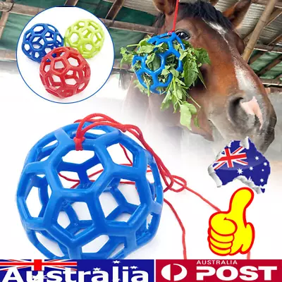 Horse Treat Ball Hay Play Ball Goat Hay Ball Hanging Feeding Toy Sheep Feeder AU • $13.59