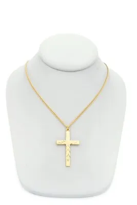 Vintage Gold Filled Cross Pendant Necklace 17.75  • $44.99