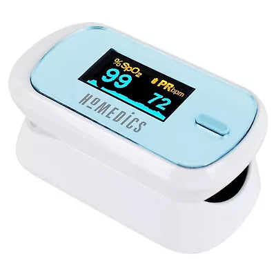 HoMedics Fingertip Pulse Oximeter - Measures Oxygen Saturation SpO2 Pulse Rate • £7.99