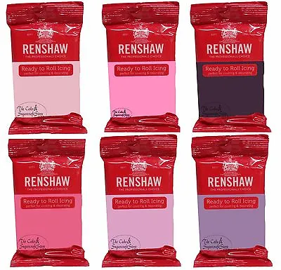 Renshaws Icing Ready Roll Out 250g Colour Fondant Sugarpaste For Cake Decorating • £7